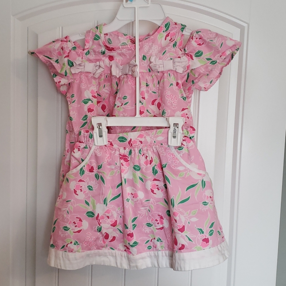 Crown & Ivy kids top and skort girls size 6